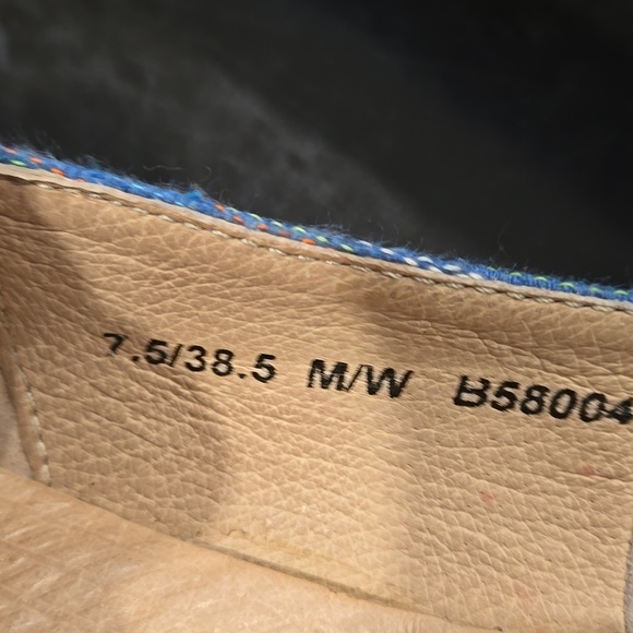 Born Canvas Blue Striped Slip-On Espadrille Loafers Size 7.5 - Picture 5 of 7